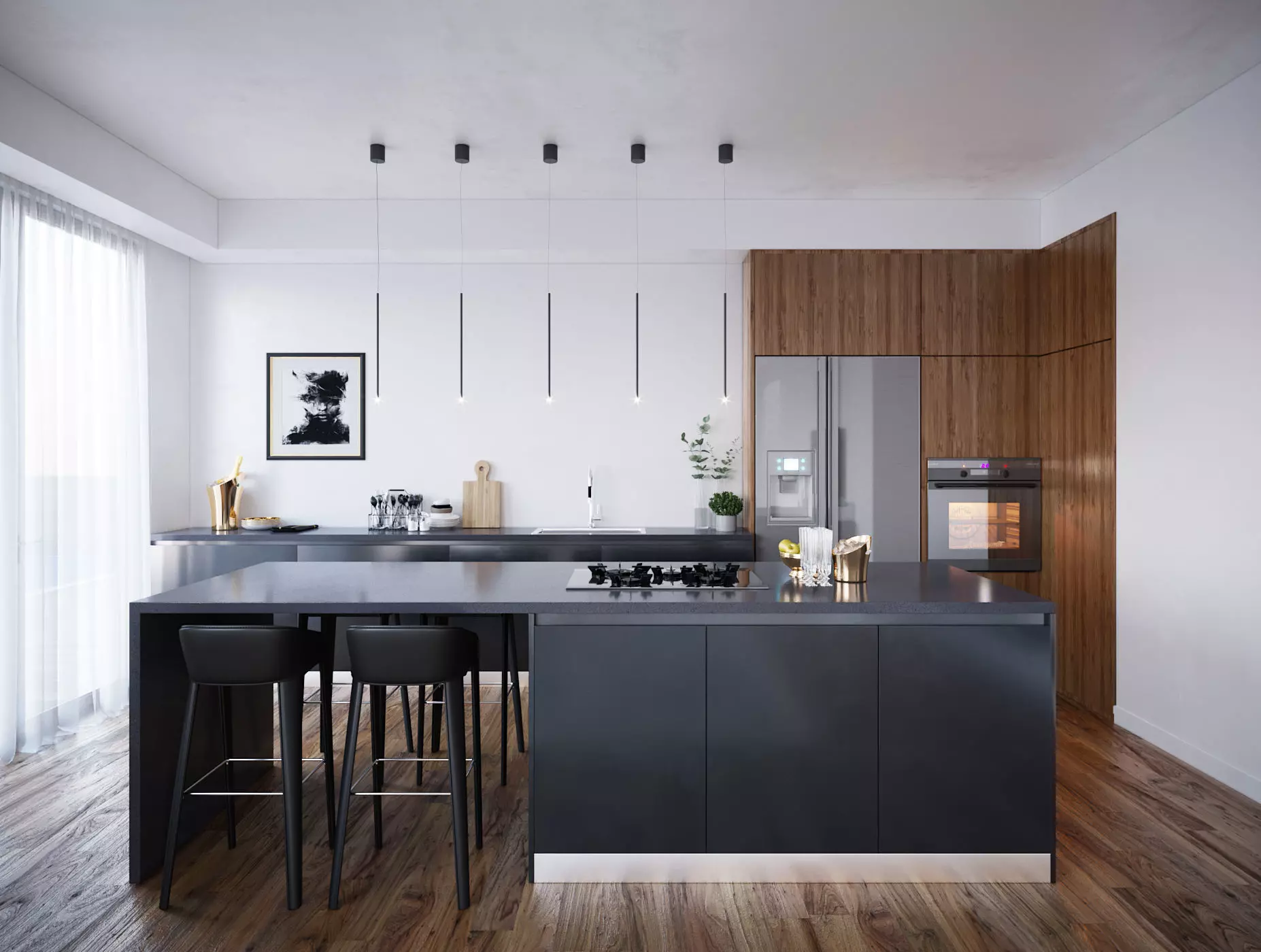 Tel Aviv Duplex by Michal Han - Kitchen View 3D model_0