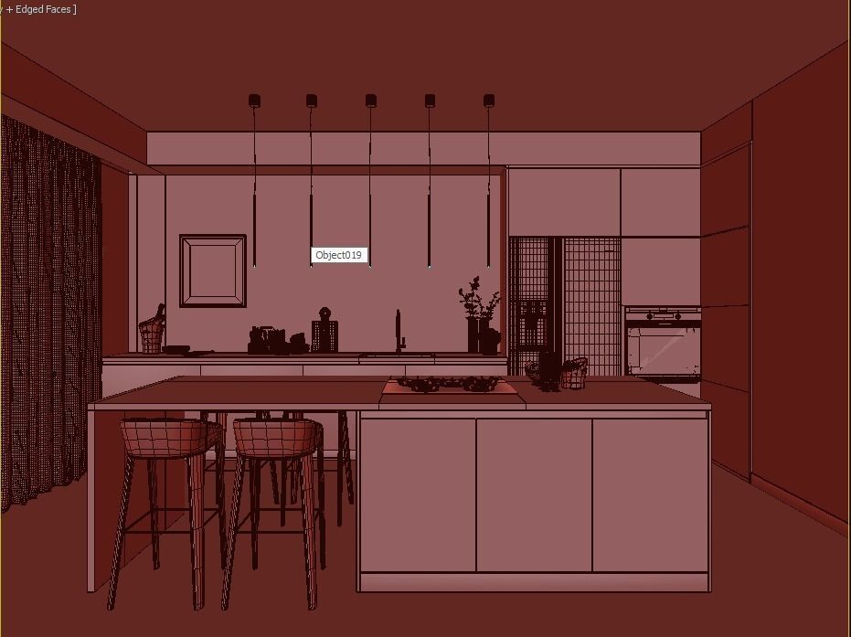 Tel Aviv Duplex by Michal Han - Kitchen View 3D model_2