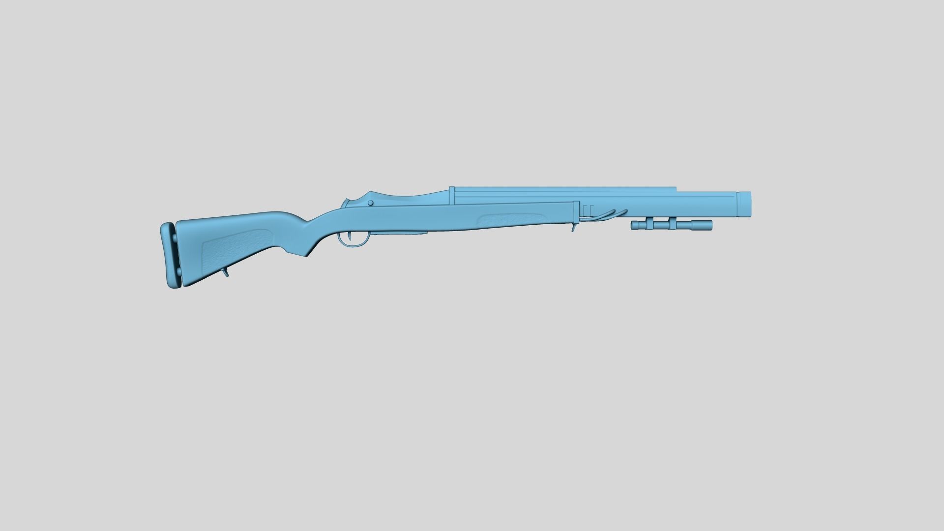 Sci-Fi M1 Garand Rifle - Gun Weaponry Low-poly 3D model_8