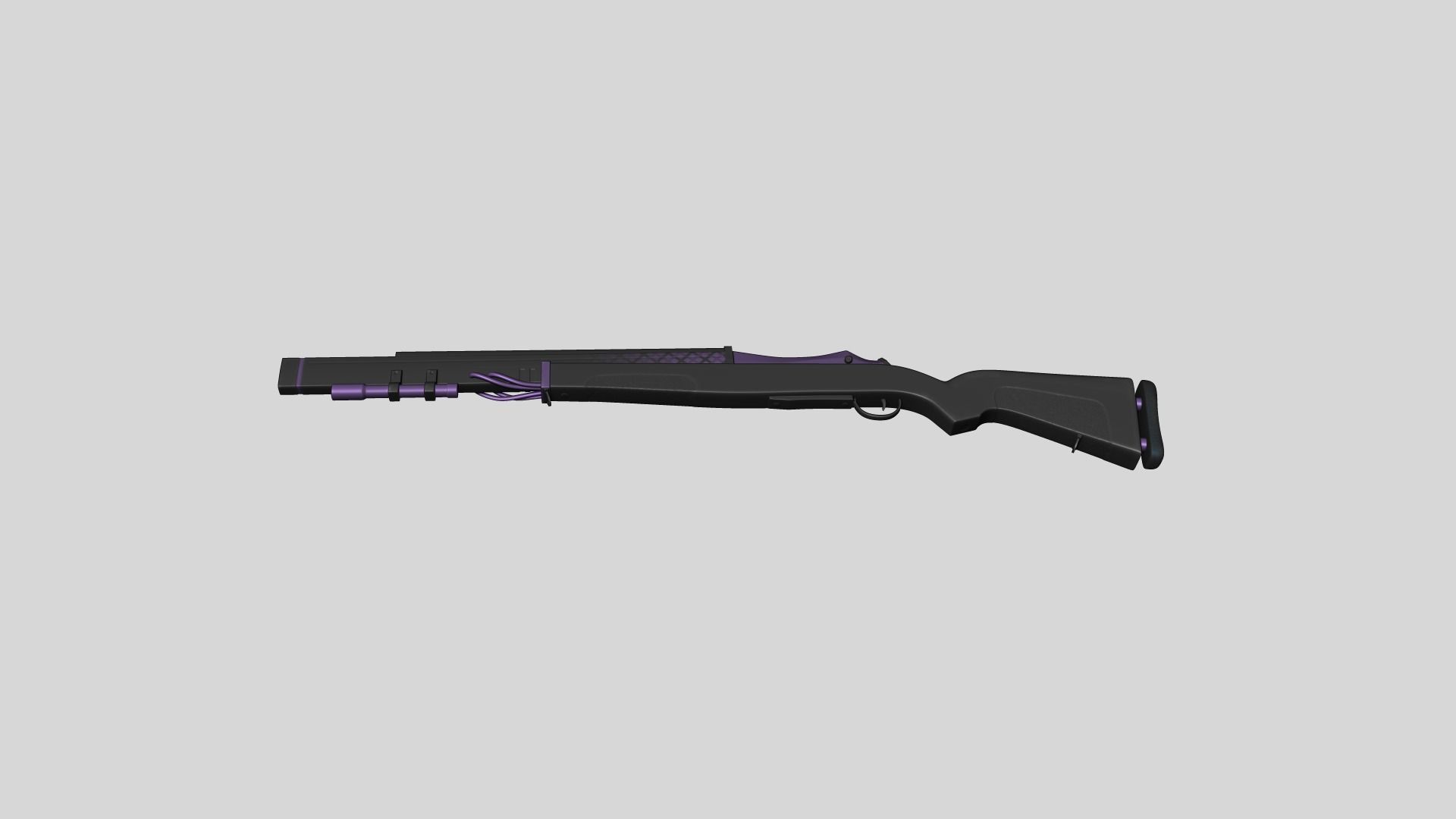 Sci-Fi M1 Garand Rifle - Gun Weaponry Low-poly 3D model_4