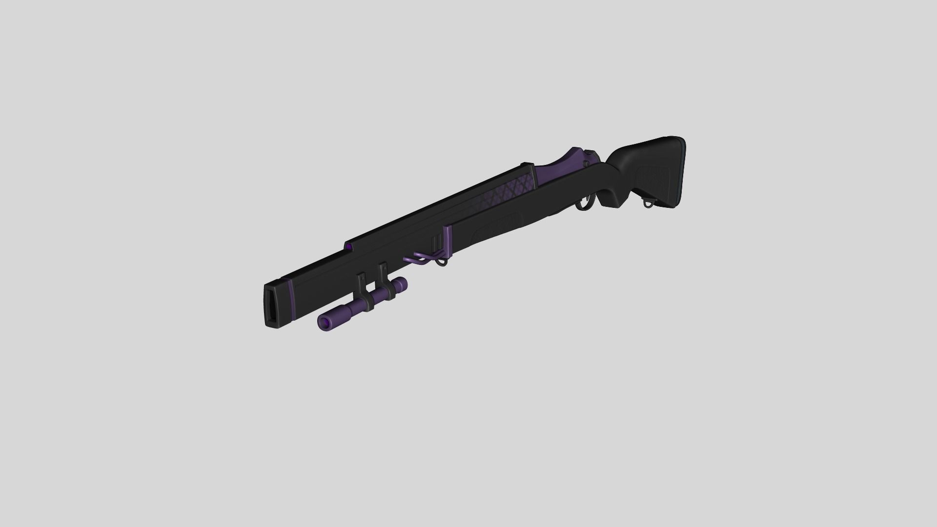 Sci-Fi M1 Garand Rifle - Gun Weaponry Low-poly 3D model_2