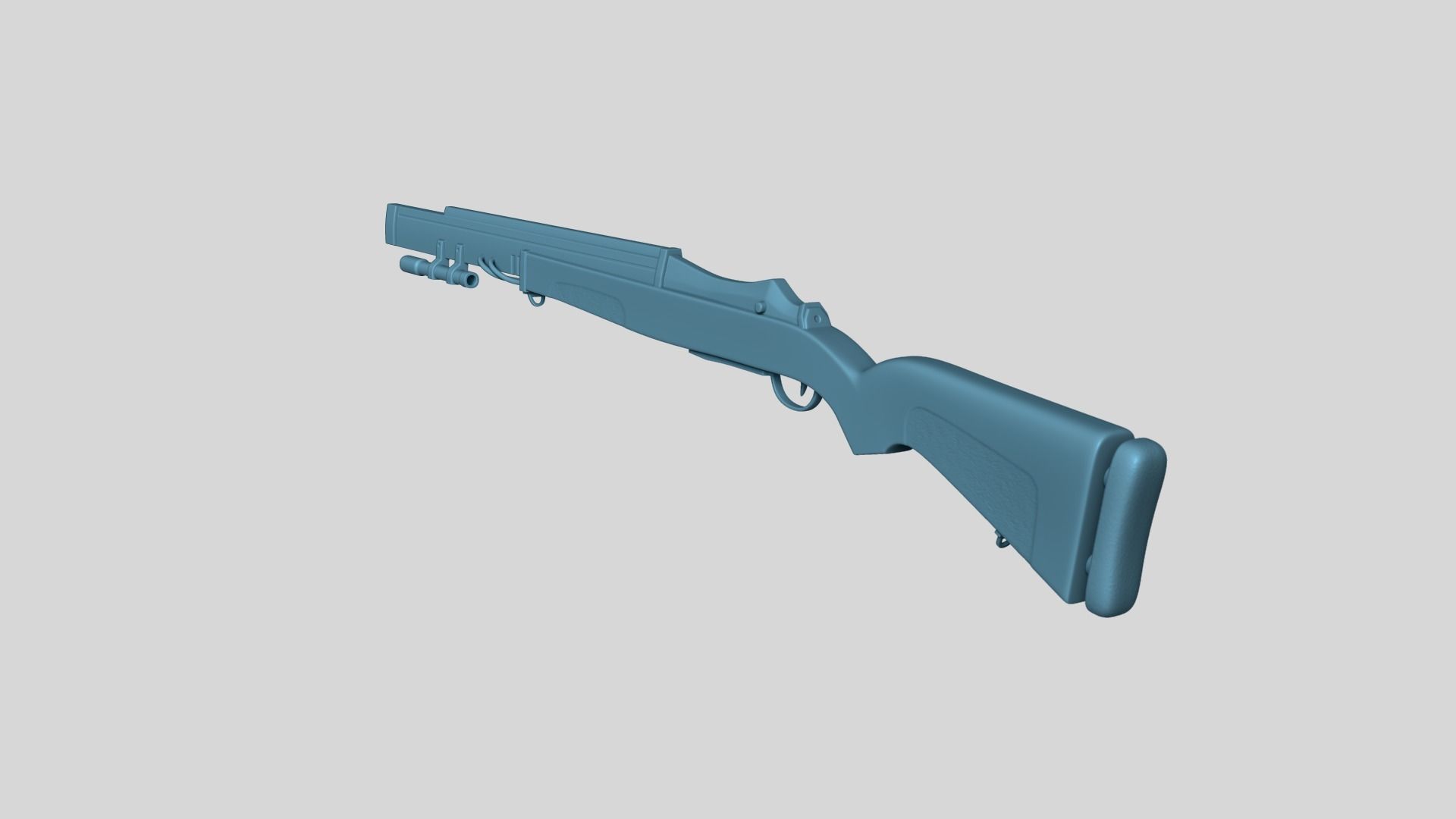 Sci-Fi M1 Garand Rifle - Gun Weaponry Low-poly 3D model_7