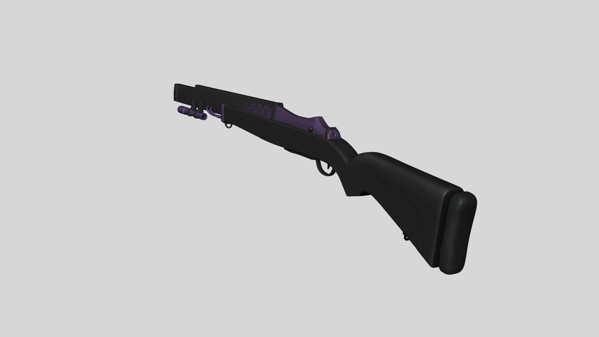 Sci-Fi M1 Garand Rifle - Gun Weaponry Low-poly 3D model_3