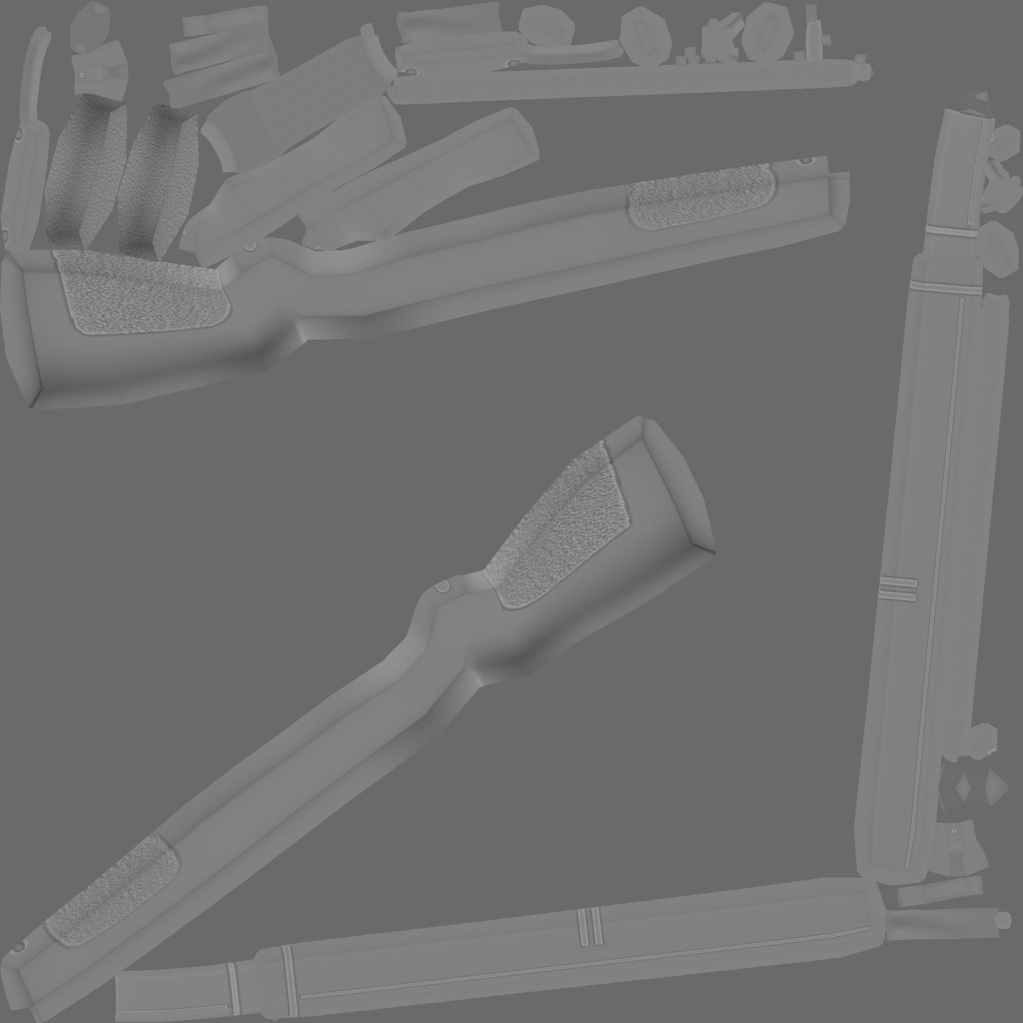 Sci-Fi M1 Garand Rifle - Gun Weaponry Low-poly 3D model_22
