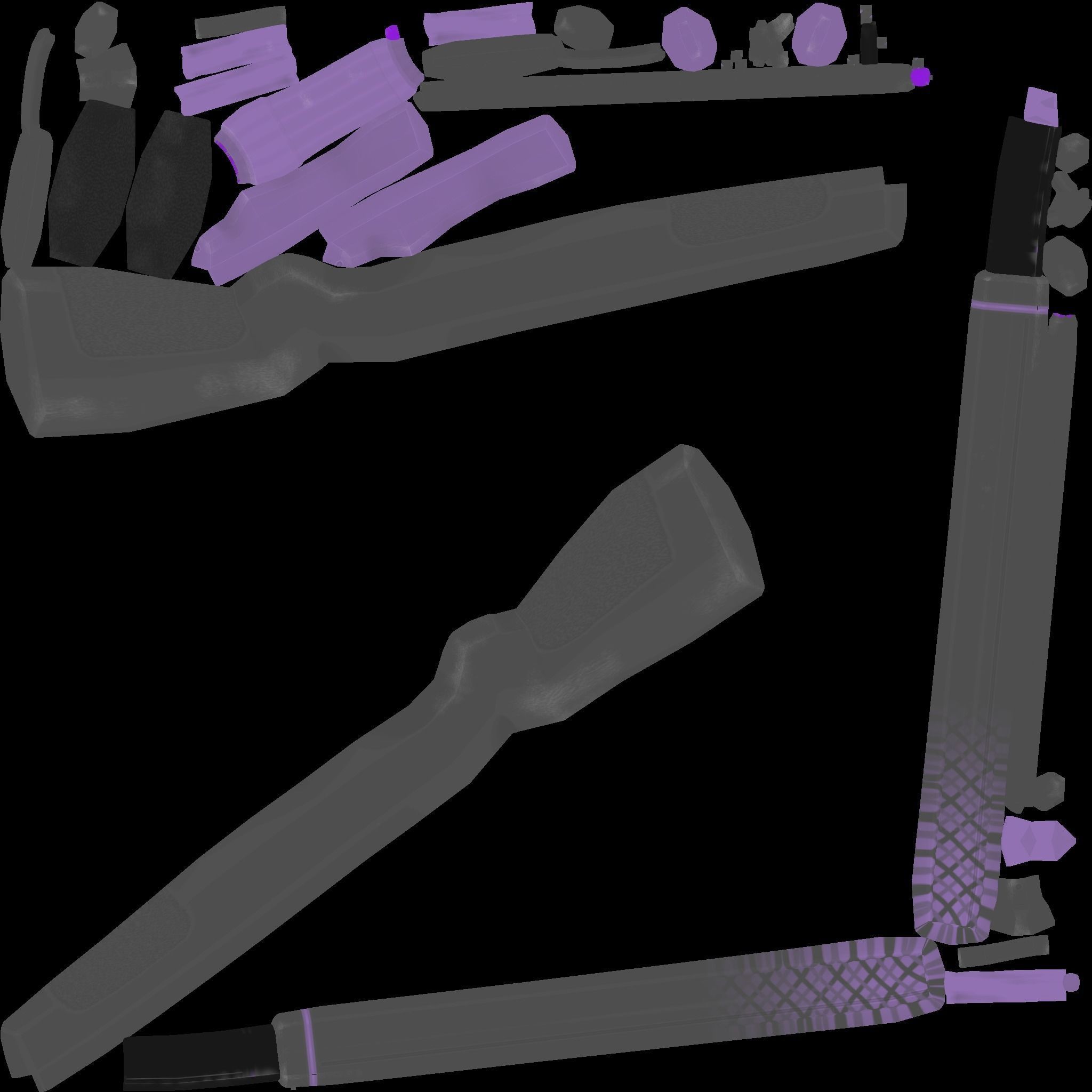 Sci-Fi M1 Garand Rifle - Gun Weaponry Low-poly 3D model_15