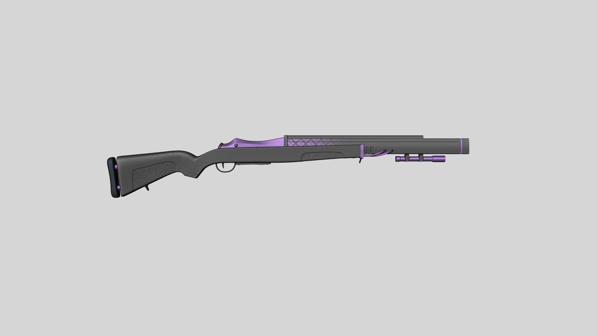 Sci-Fi M1 Garand Rifle - Gun Weaponry Low-poly 3D model_5
