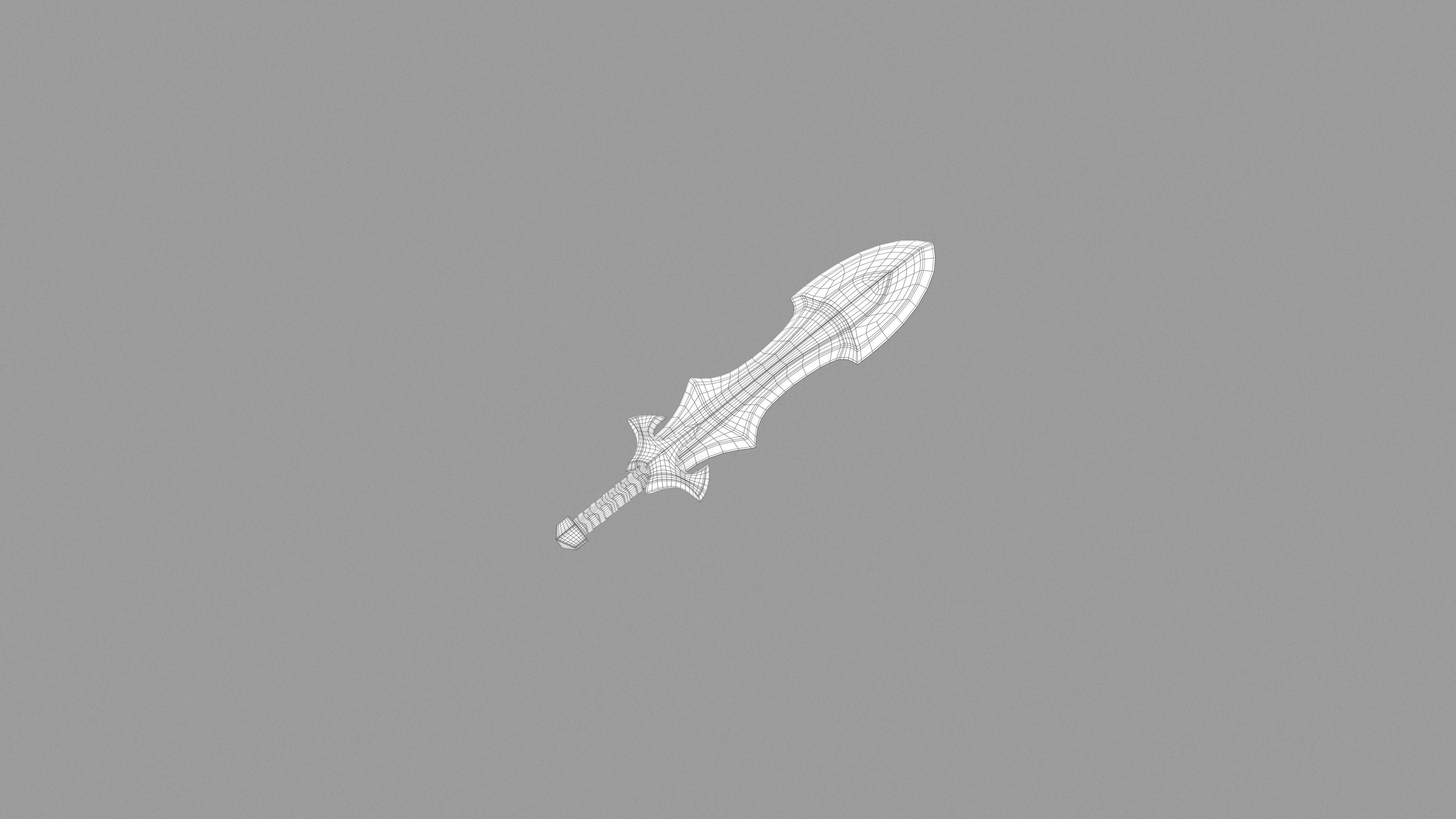 Warrior knight in armor Low-poly 3D model_11