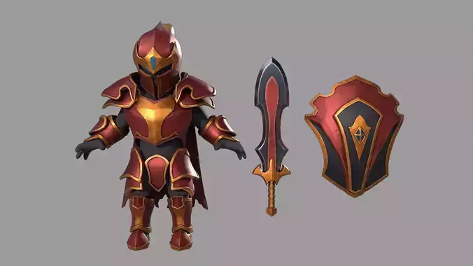 Warrior knight in armor