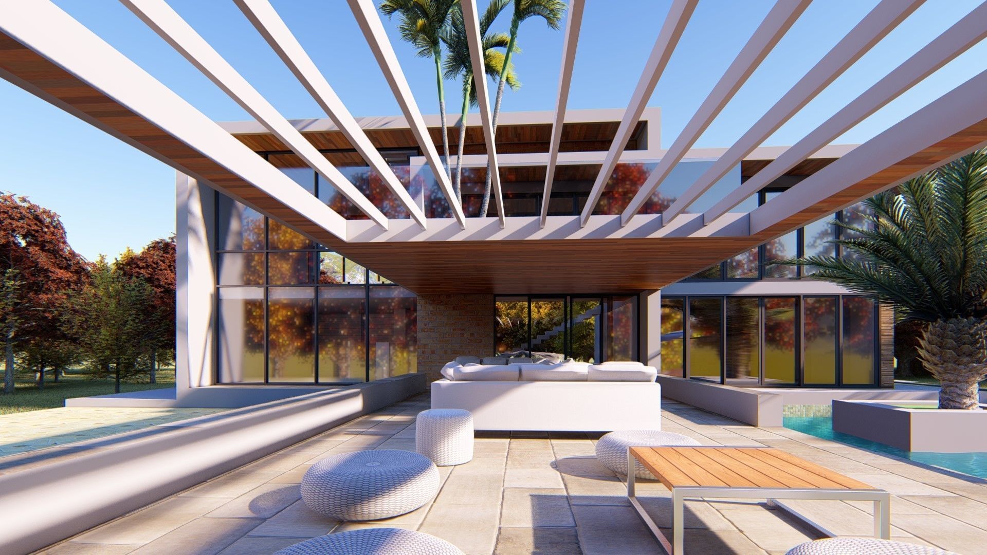 Villa C6 - Sketchup dwg lumion render picture 3D model_1