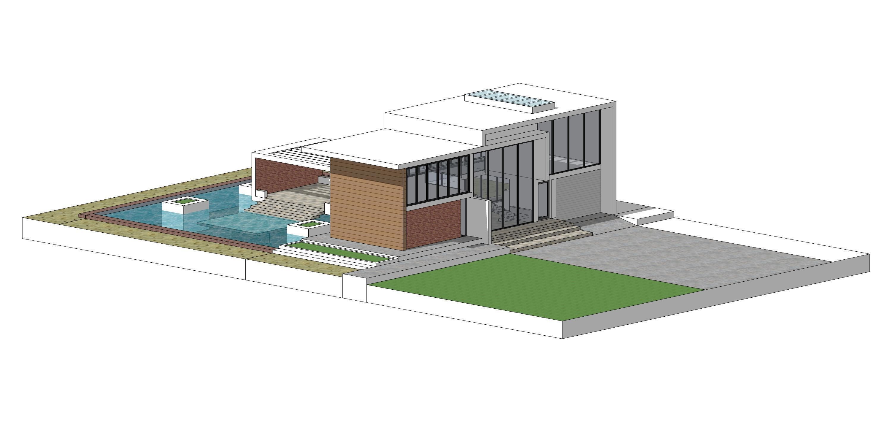 Villa C6 - Sketchup dwg lumion render picture 3D model_16