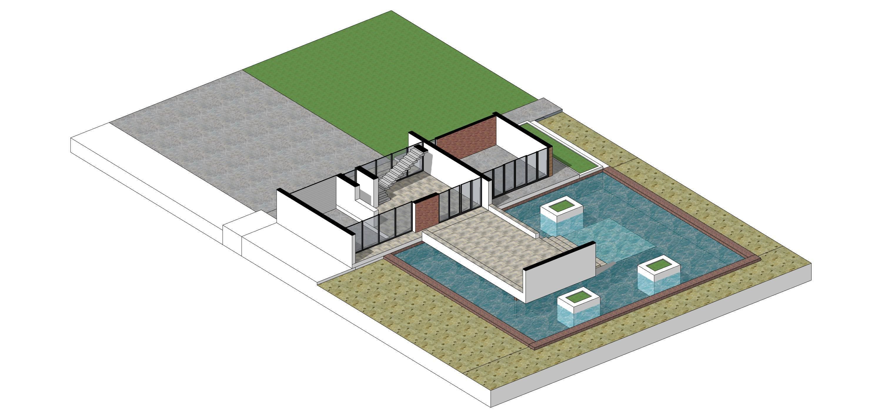 Villa C6 - Sketchup dwg lumion render picture 3D model_26