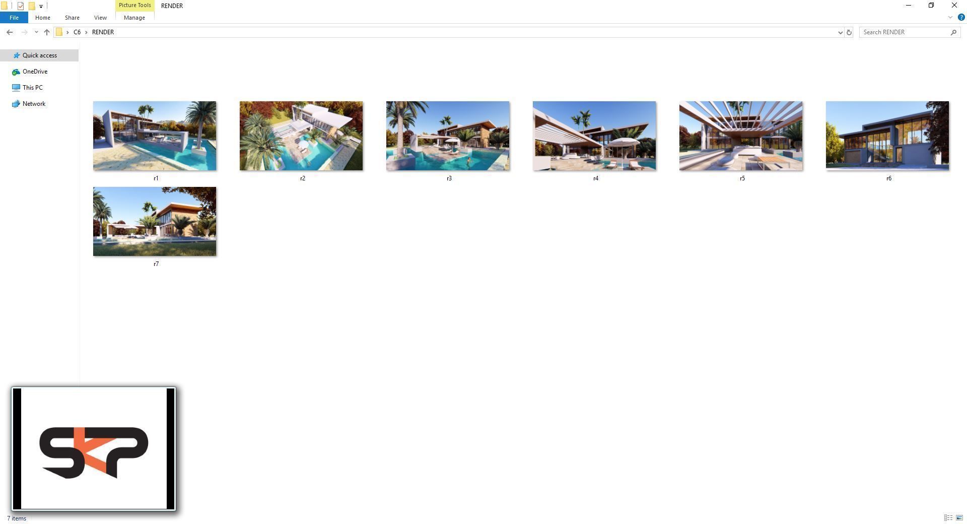 Villa C6 - Sketchup dwg lumion render picture 3D model_6