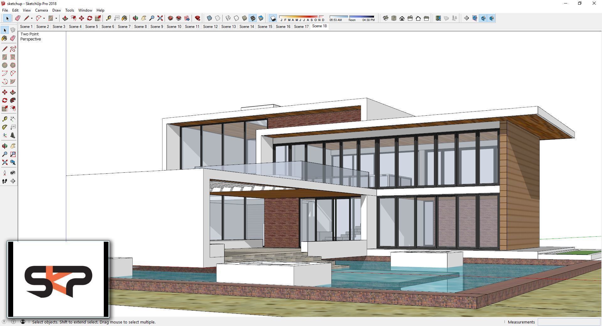 Villa C6 - Sketchup dwg lumion render picture 3D model_8