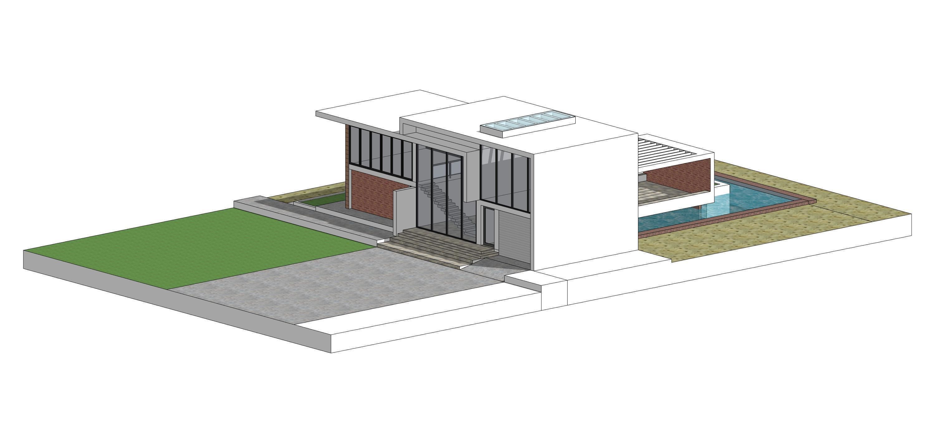 Villa C6 - Sketchup dwg lumion render picture 3D model_28