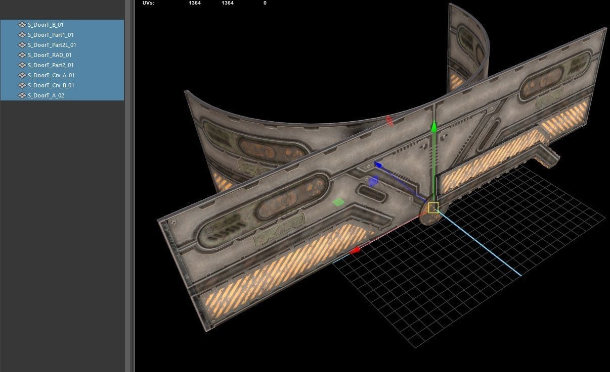 sci-fi  modular building -  cyberpunk construction 3D Model Collection_48