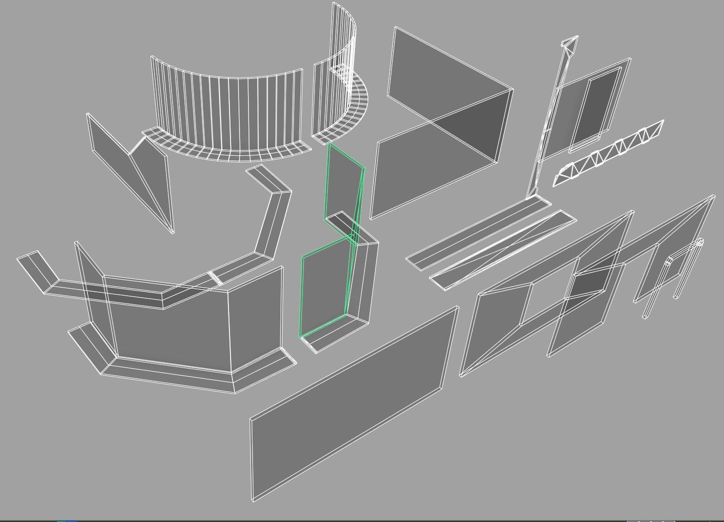 sci-fi  modular building -  cyberpunk construction 3D Model Collection_7