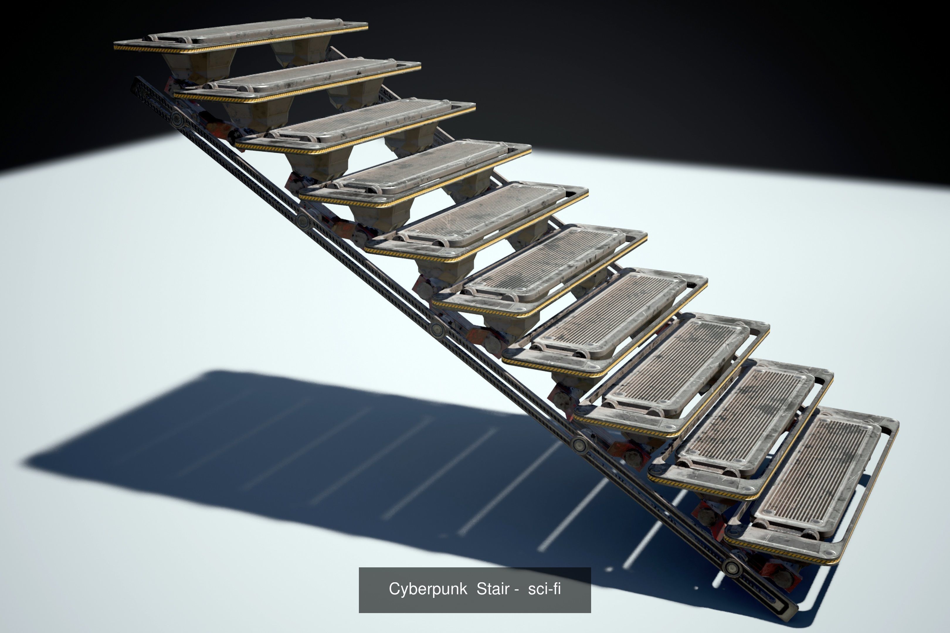 sci-fi  modular building -  cyberpunk construction 3D Model Collection_24