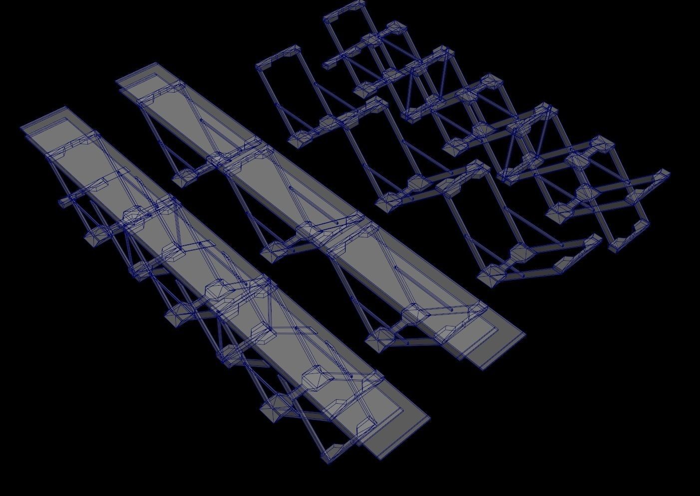 sci-fi  modular building -  cyberpunk construction 3D Model Collection_23