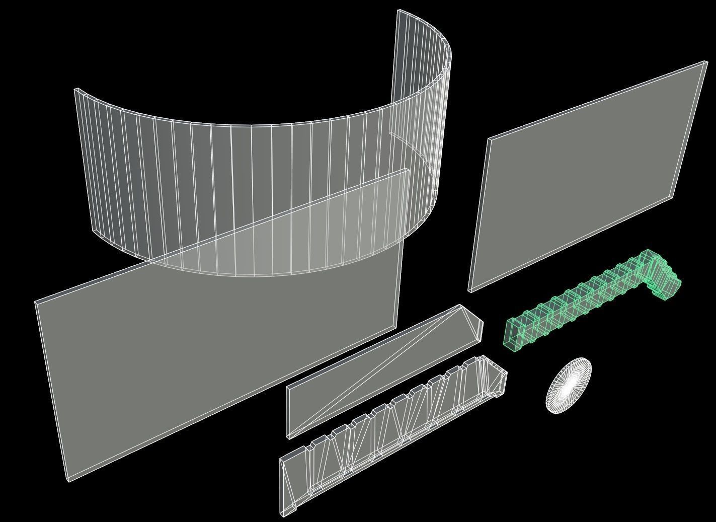 sci-fi  modular building -  cyberpunk construction 3D Model Collection_46