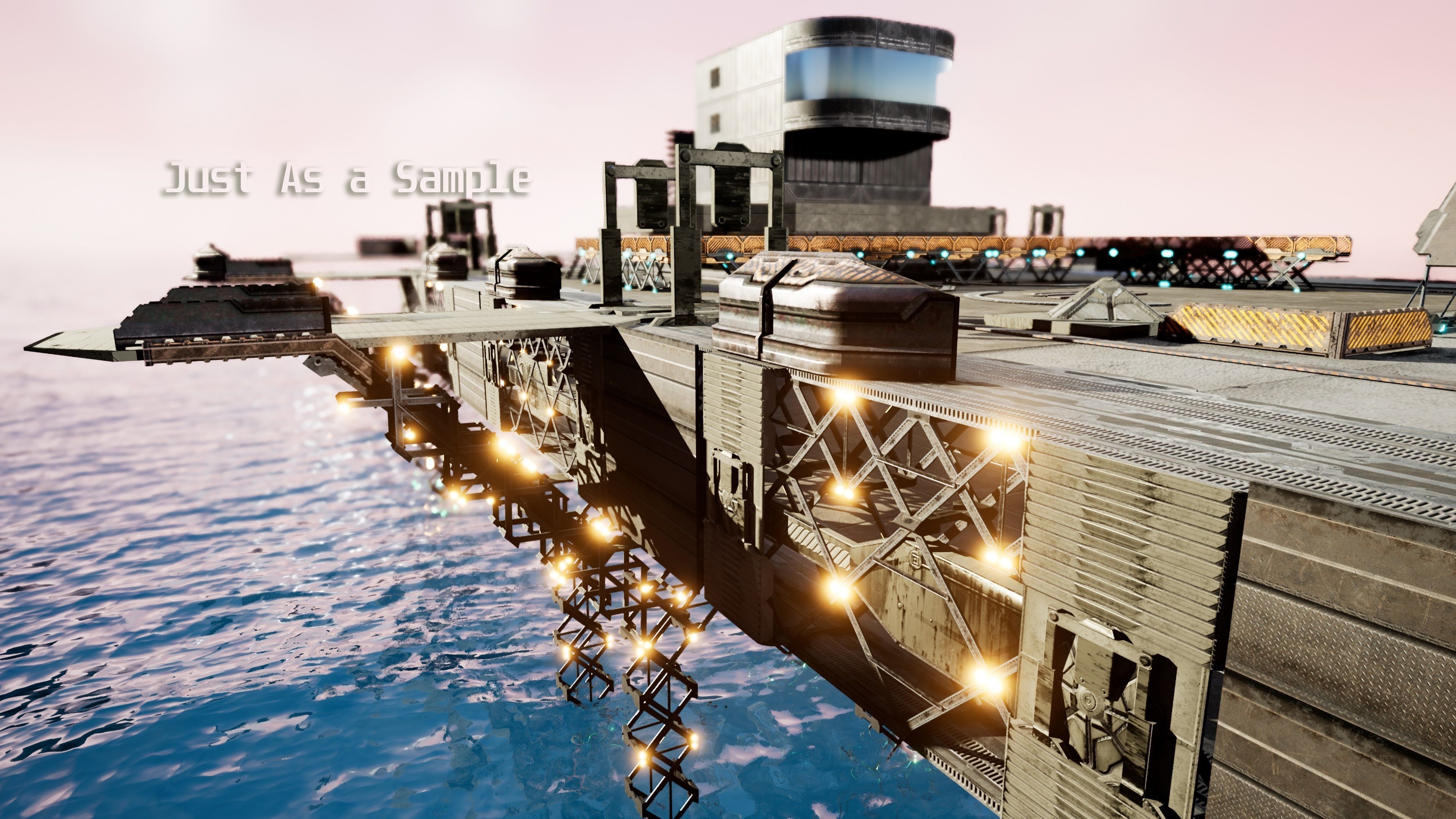 sci-fi  modular building -  cyberpunk construction 3D Model Collection_6