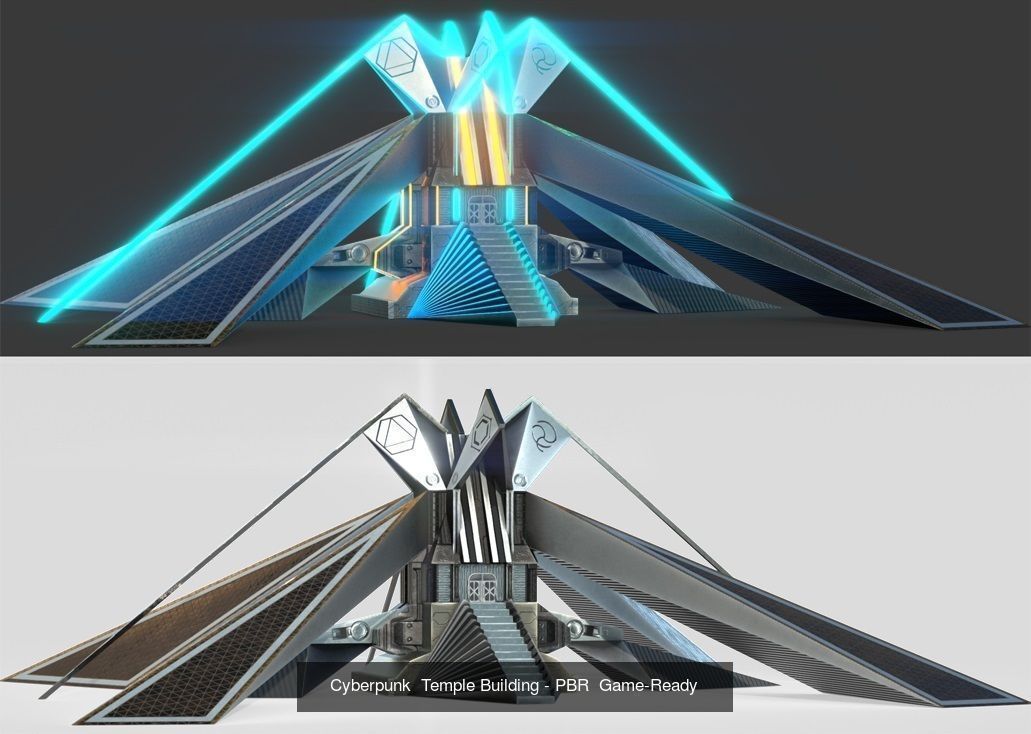 sci-fi  modular building -  cyberpunk construction 3D Model Collection_32