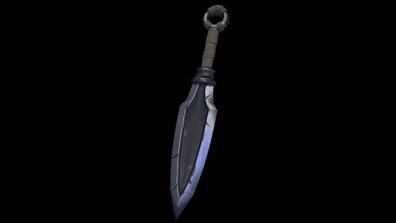 Kunai Model sword Free low-poly 3D model_0