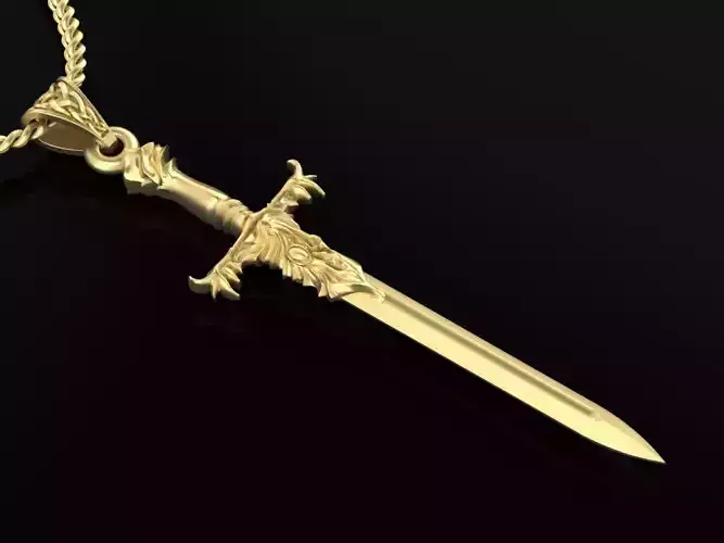 beautyful  pendant sword 3D print model