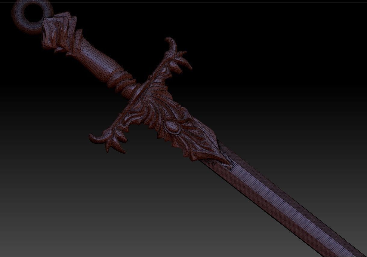 beautyful  pendant sword 3D print model_9