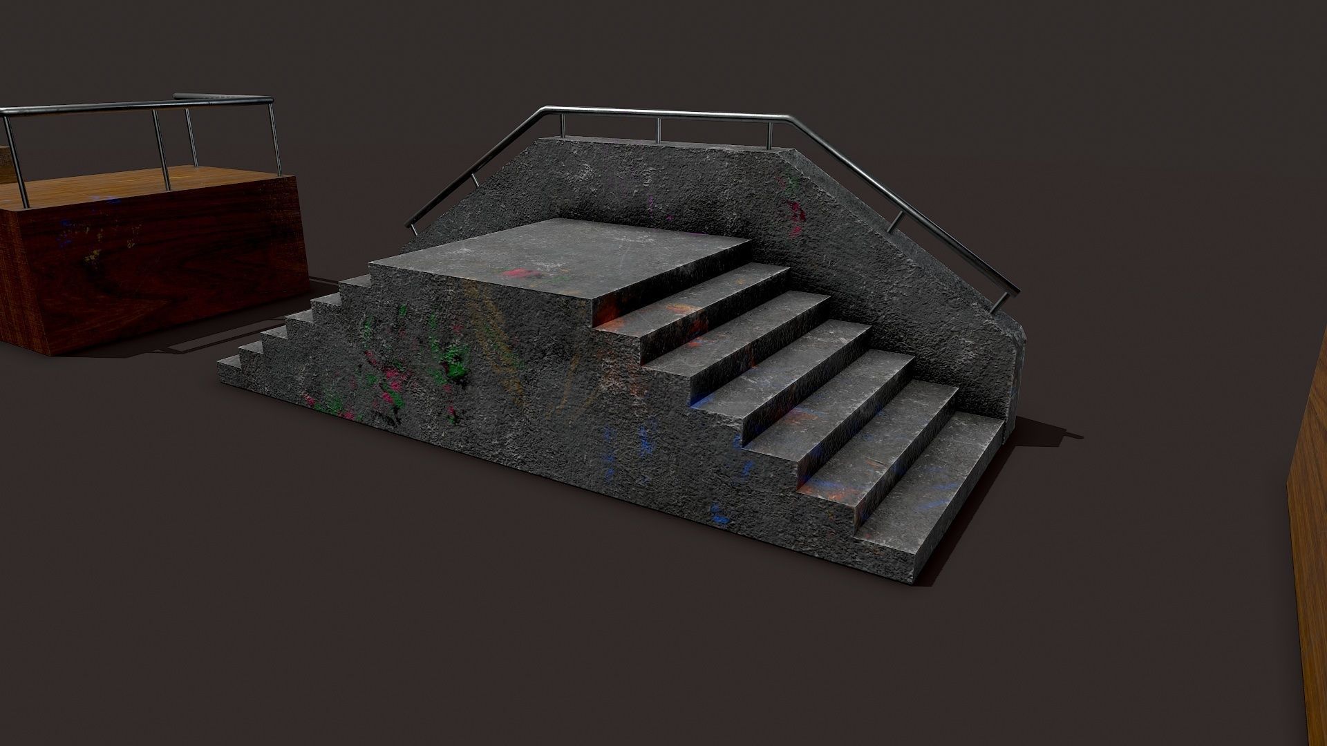 Lowpoly Modular Skatepark - 13 different ramps Low-poly 3D model_13
