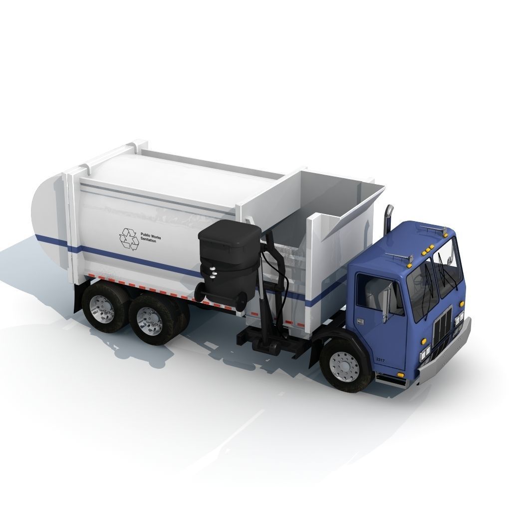 Garbage Truck 3D model_5