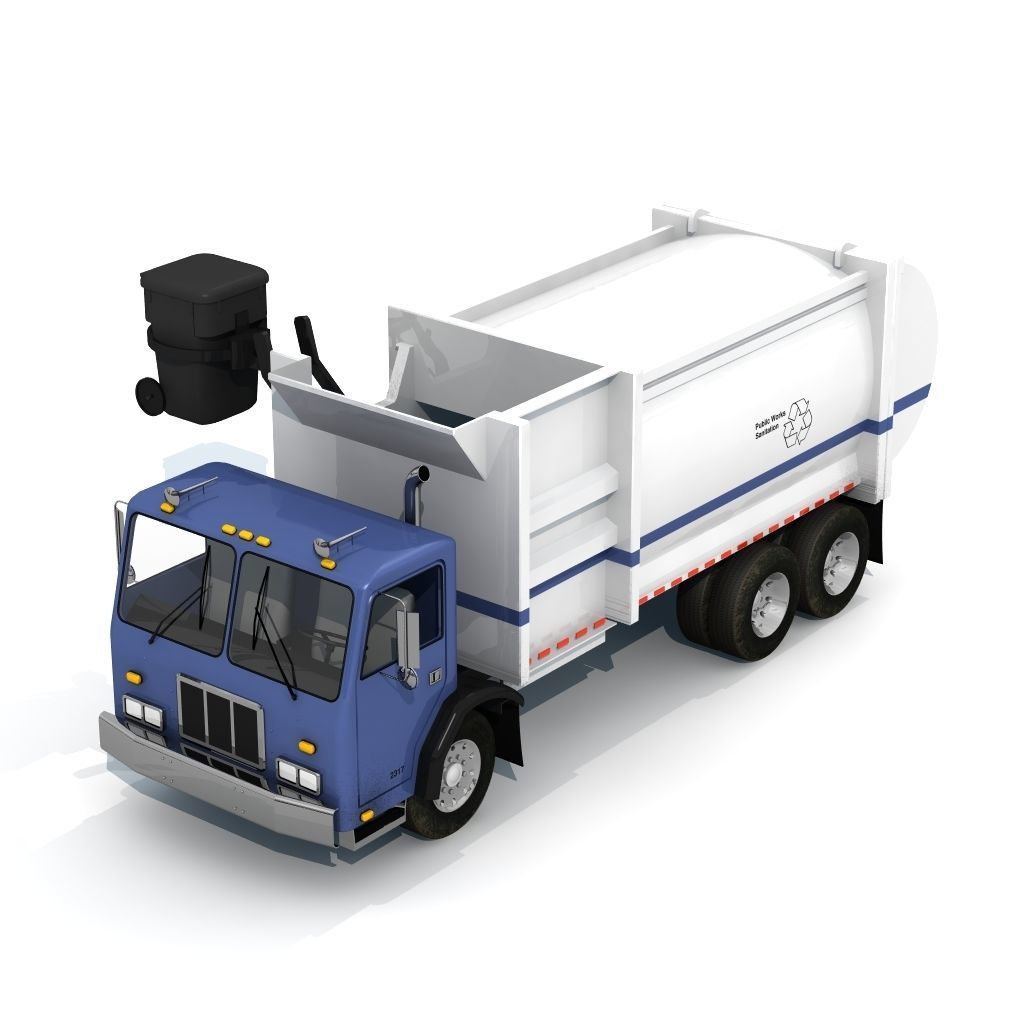 Garbage Truck 3D model_6