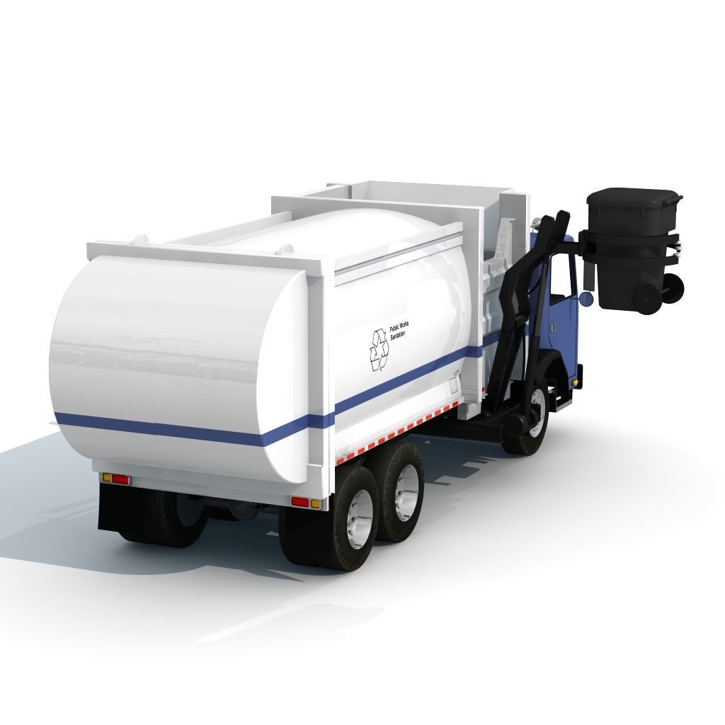 Garbage Truck 3D model_2