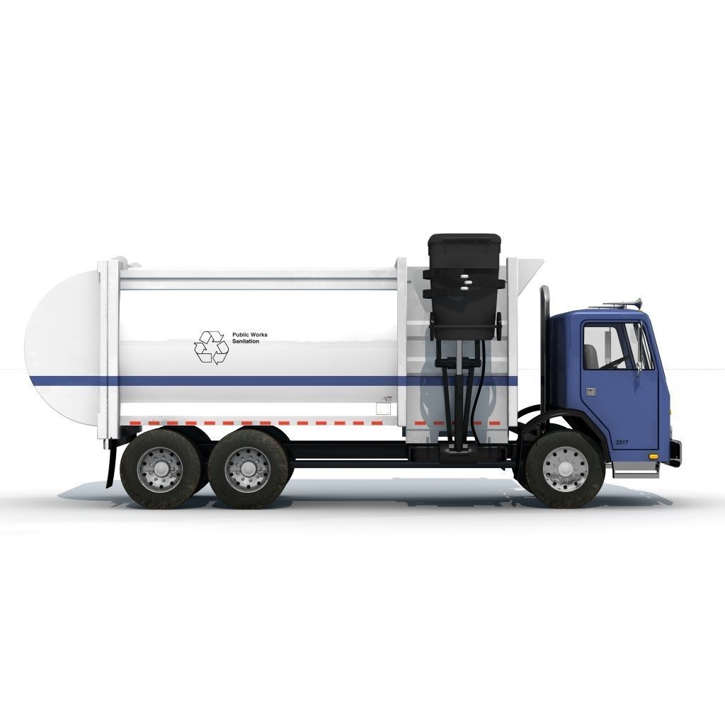 Garbage Truck 3D model_8