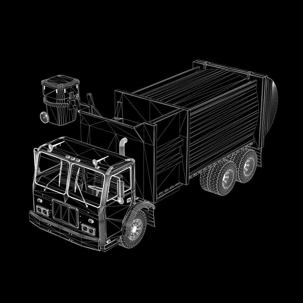 Garbage Truck 3D model_7