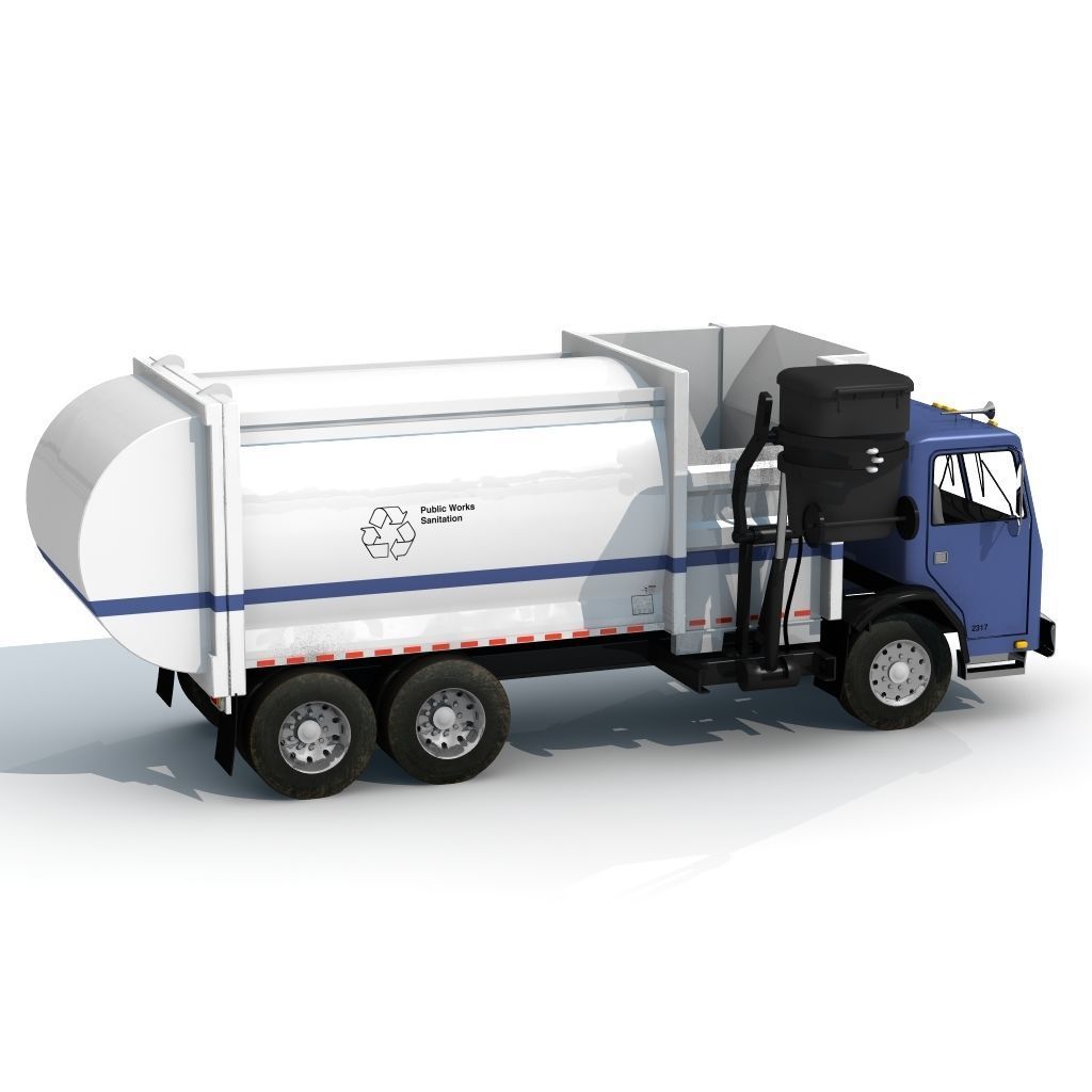 Garbage Truck 3D model_3
