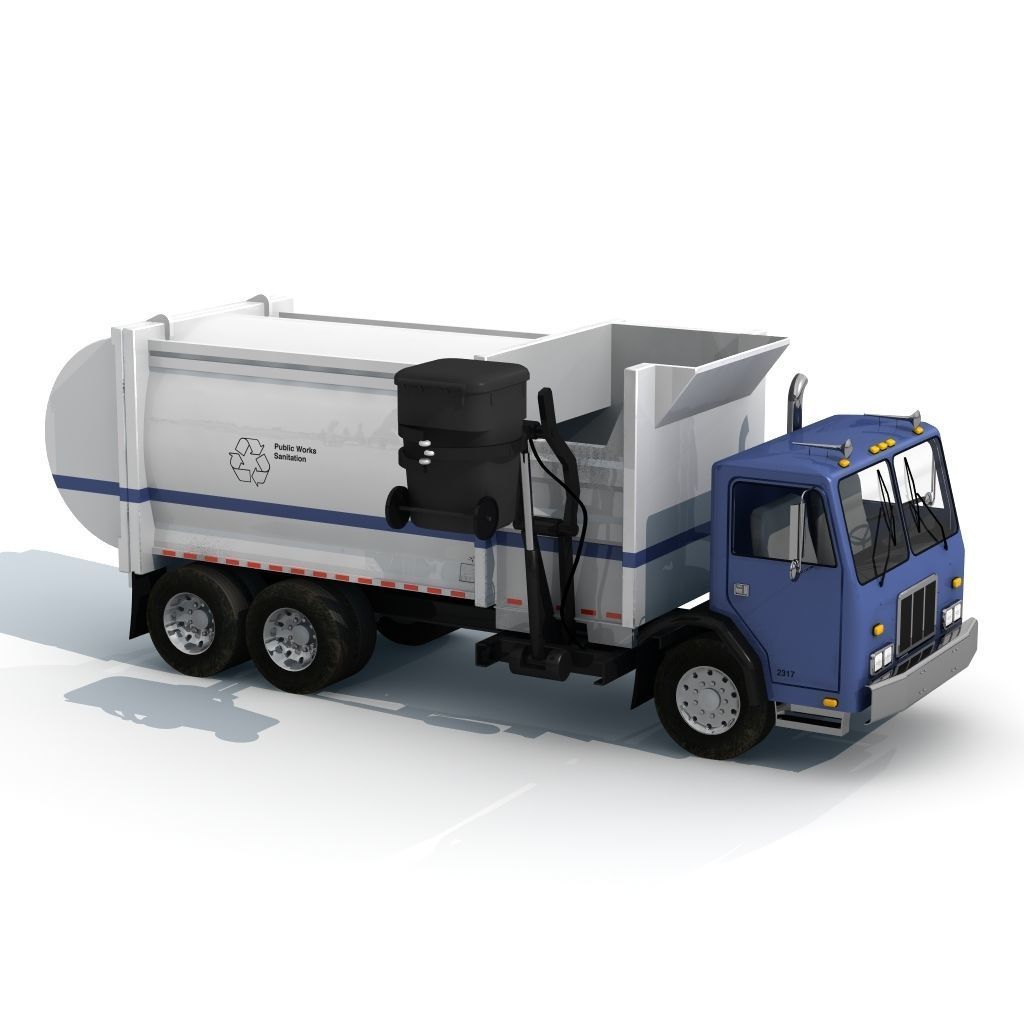 Garbage Truck 3D model_4