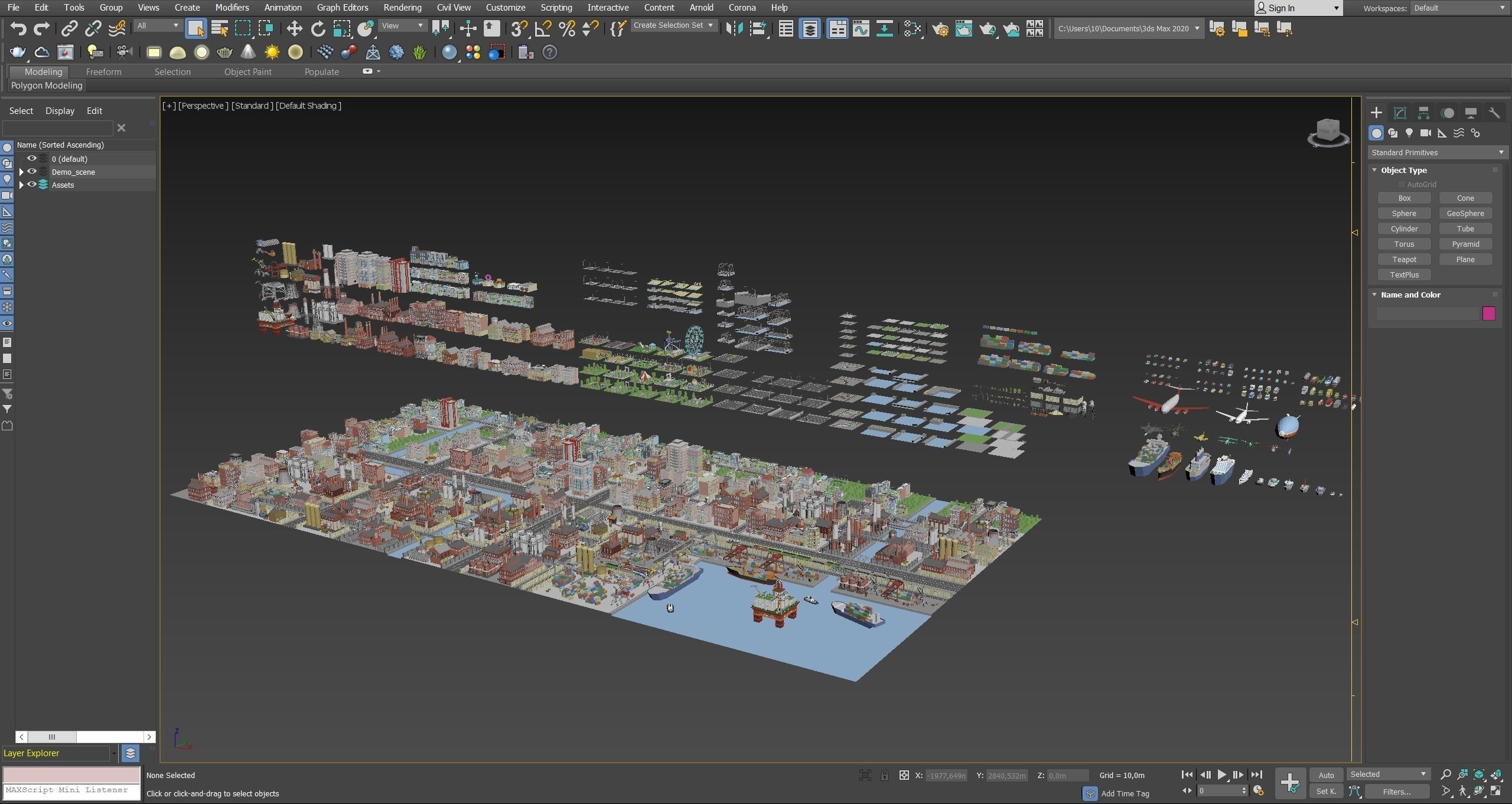 Industrial City Low-poly 3D model_64