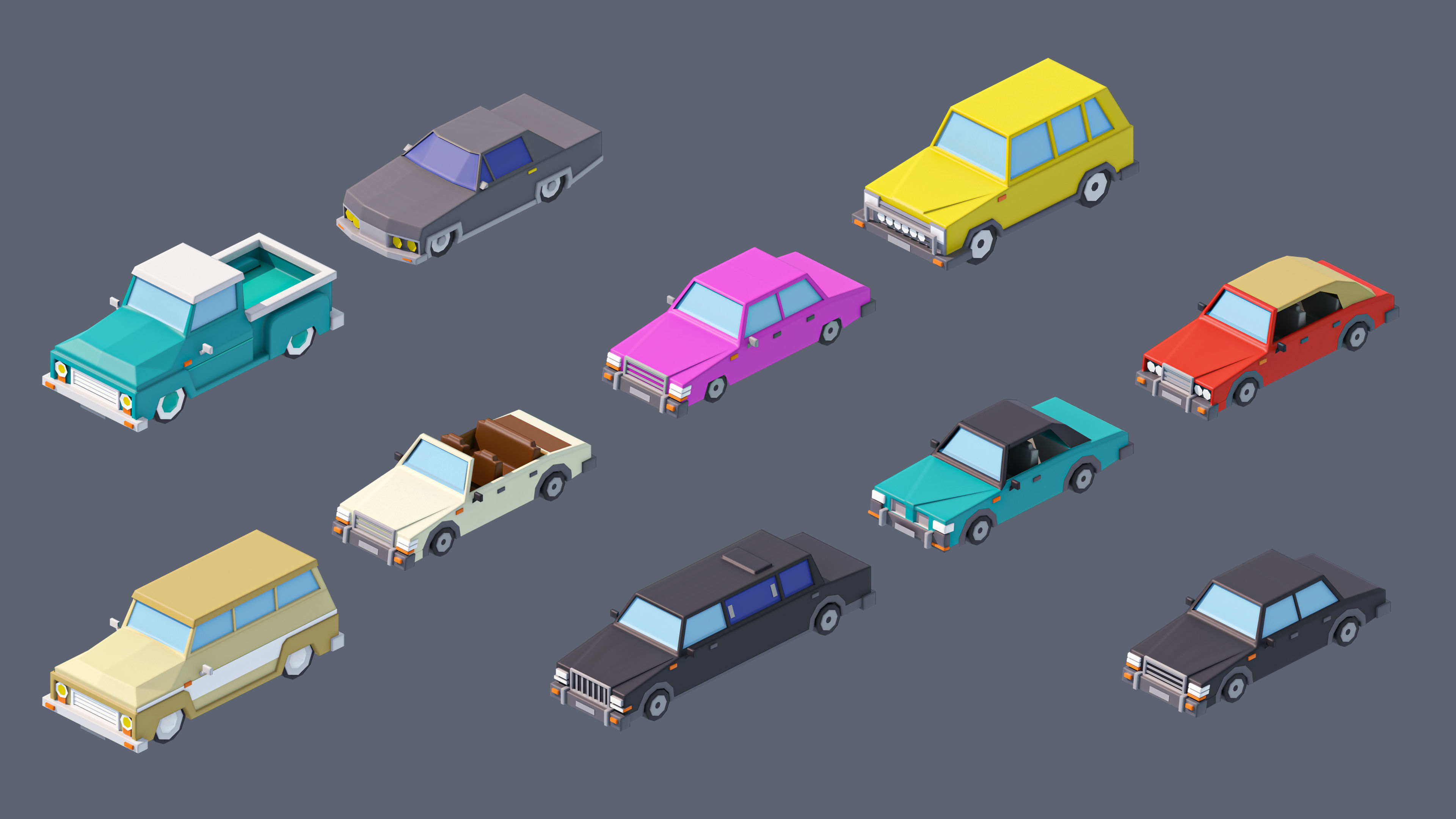 Industrial City Low-poly 3D model_48