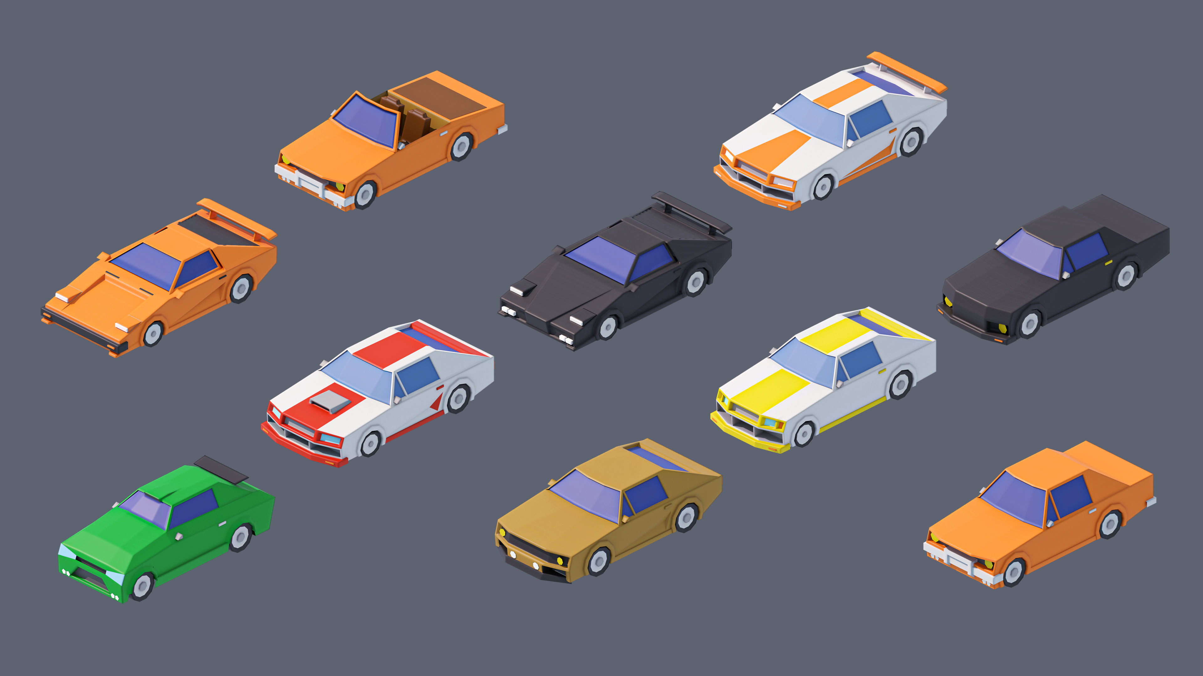 Industrial City Low-poly 3D model_49