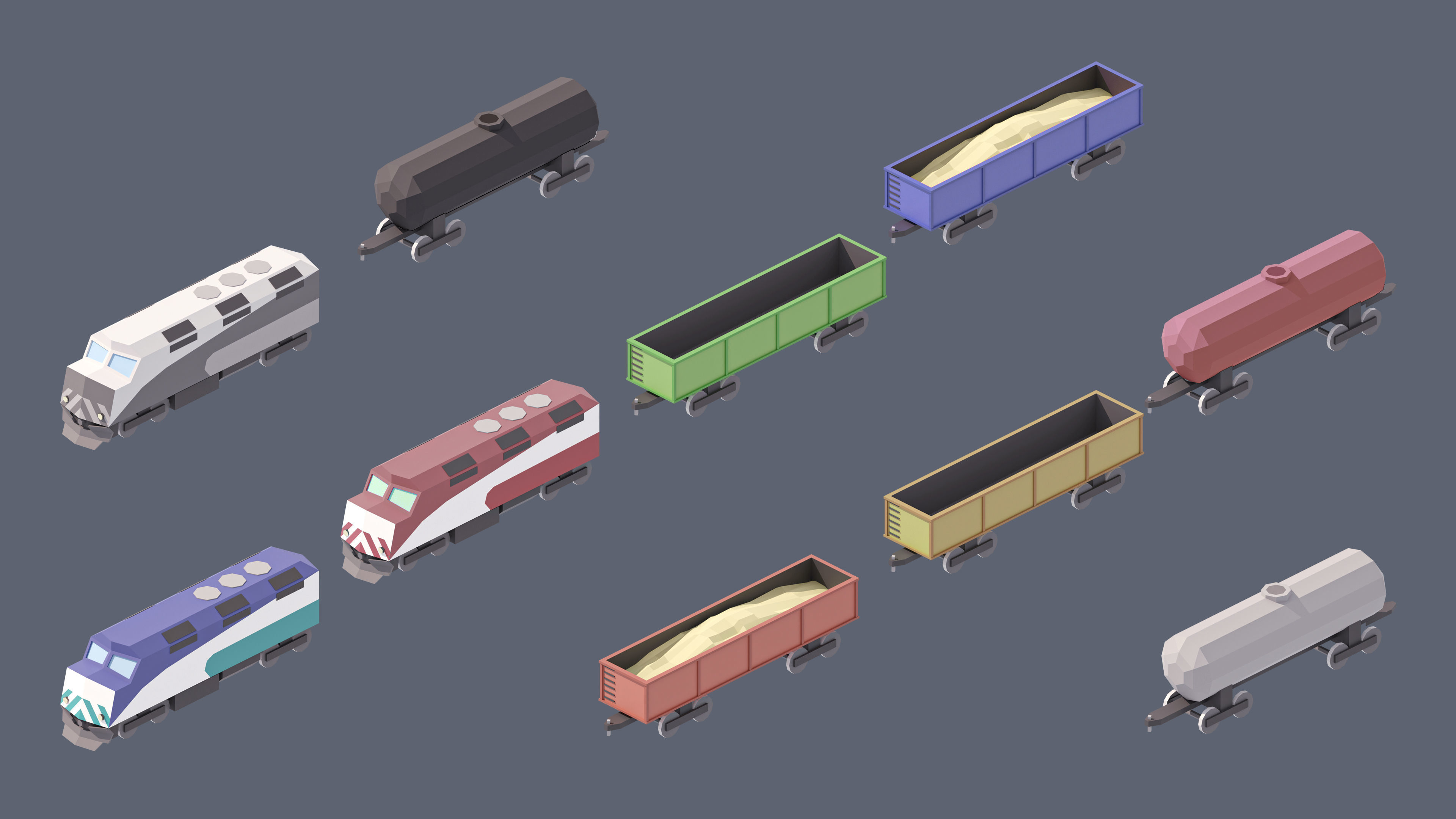 Industrial City Low-poly 3D model_54