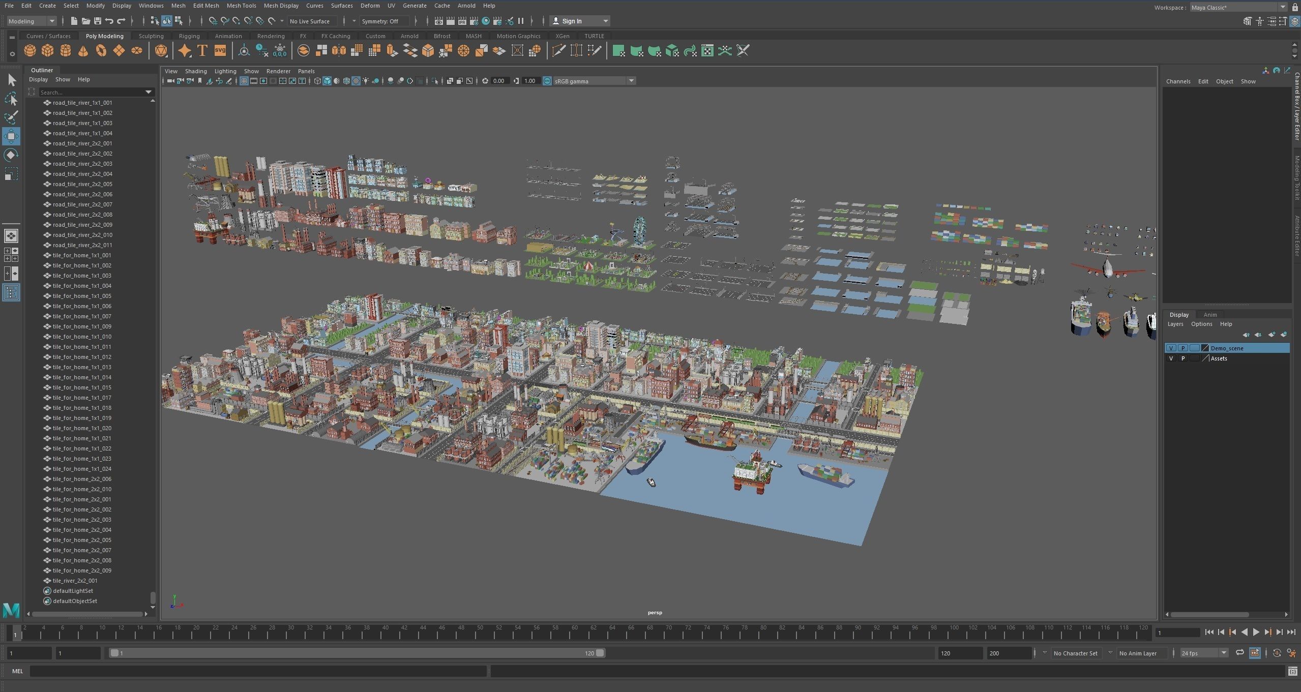 Industrial City Low-poly 3D model_66