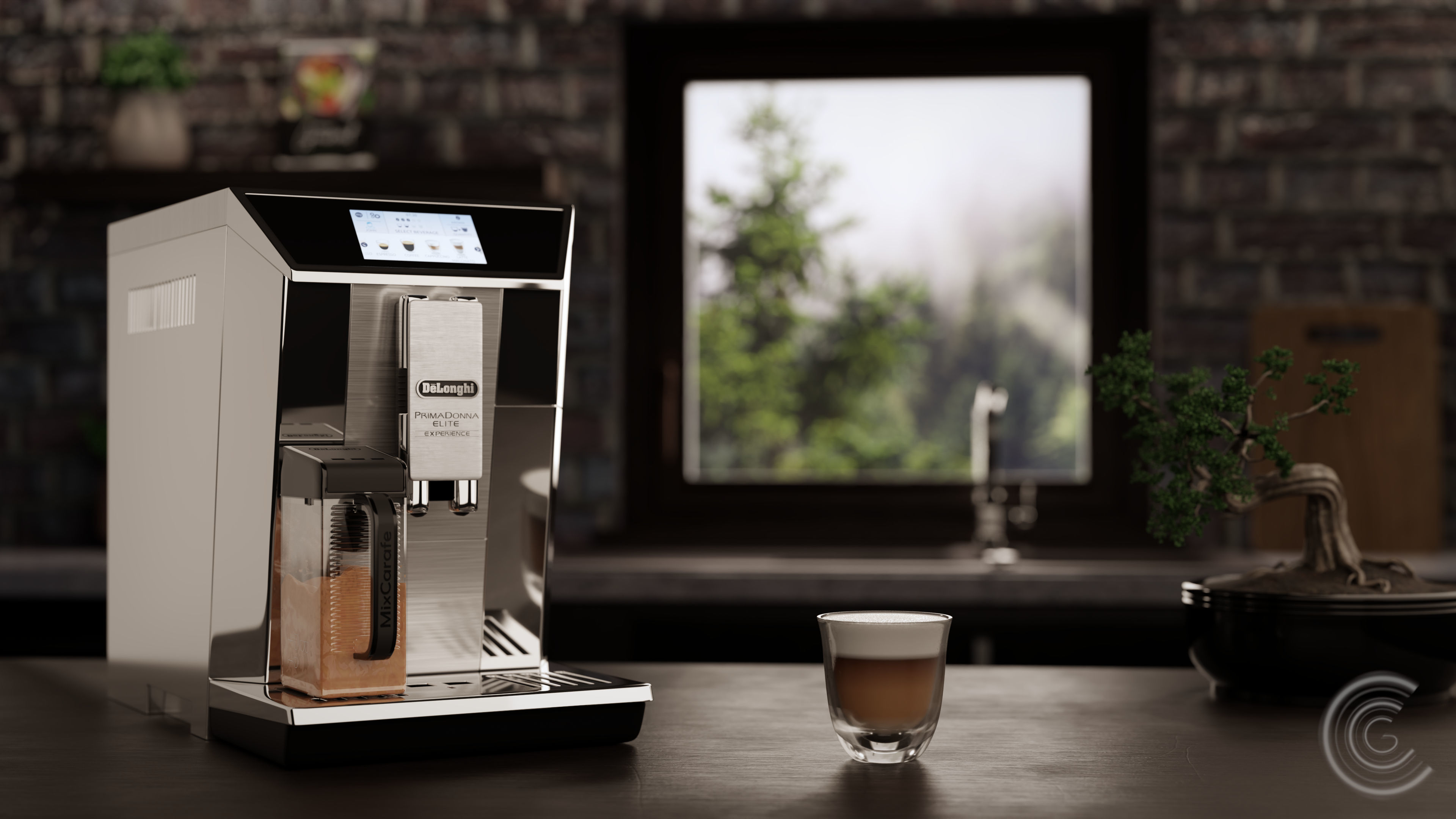 Coffee maker DeLonghi PrimaDonna Elite ECAM 3D model_5