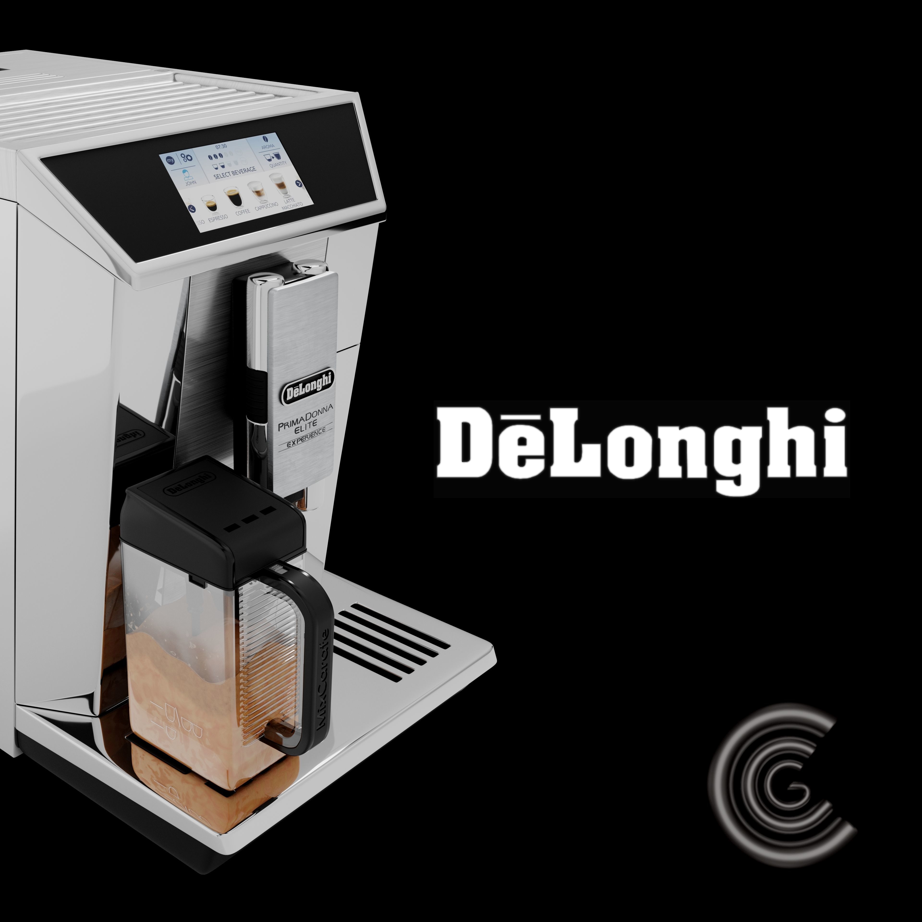 Coffee maker DeLonghi PrimaDonna Elite ECAM 3D model_3