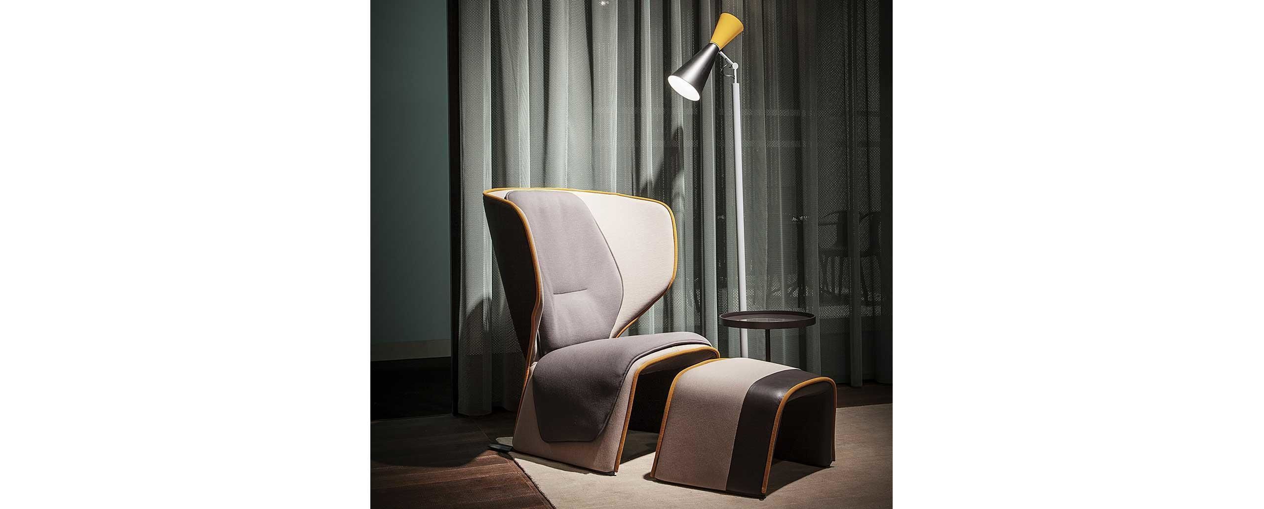 Gender chair and pouf by Cassina 3D model