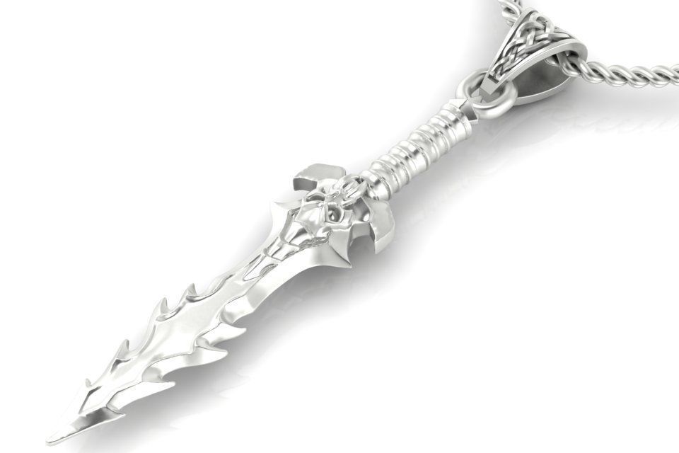 beautyful  pendant sword 3D print model_1