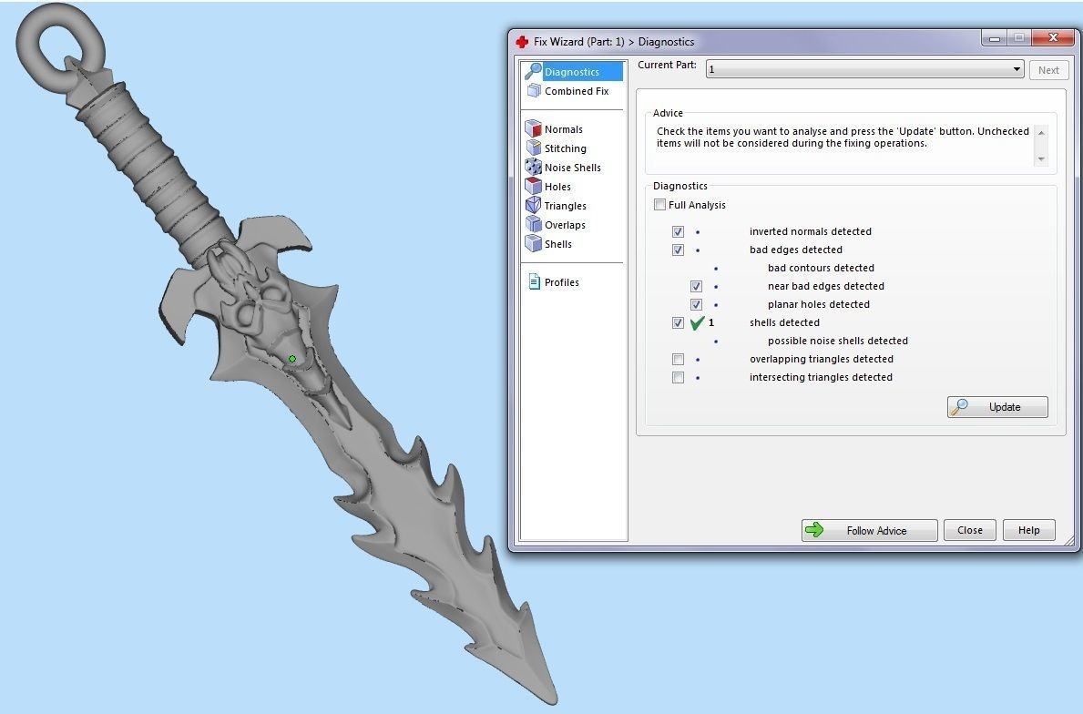 beautyful  pendant sword 3D print model_5