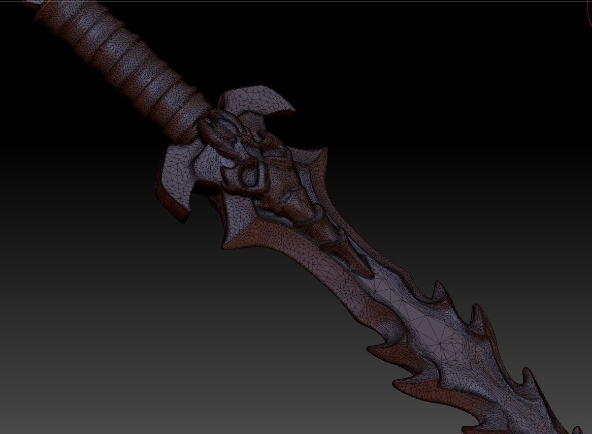 beautyful  pendant sword 3D print model_6