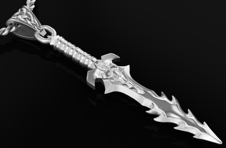 beautyful  pendant sword 3D print model_4