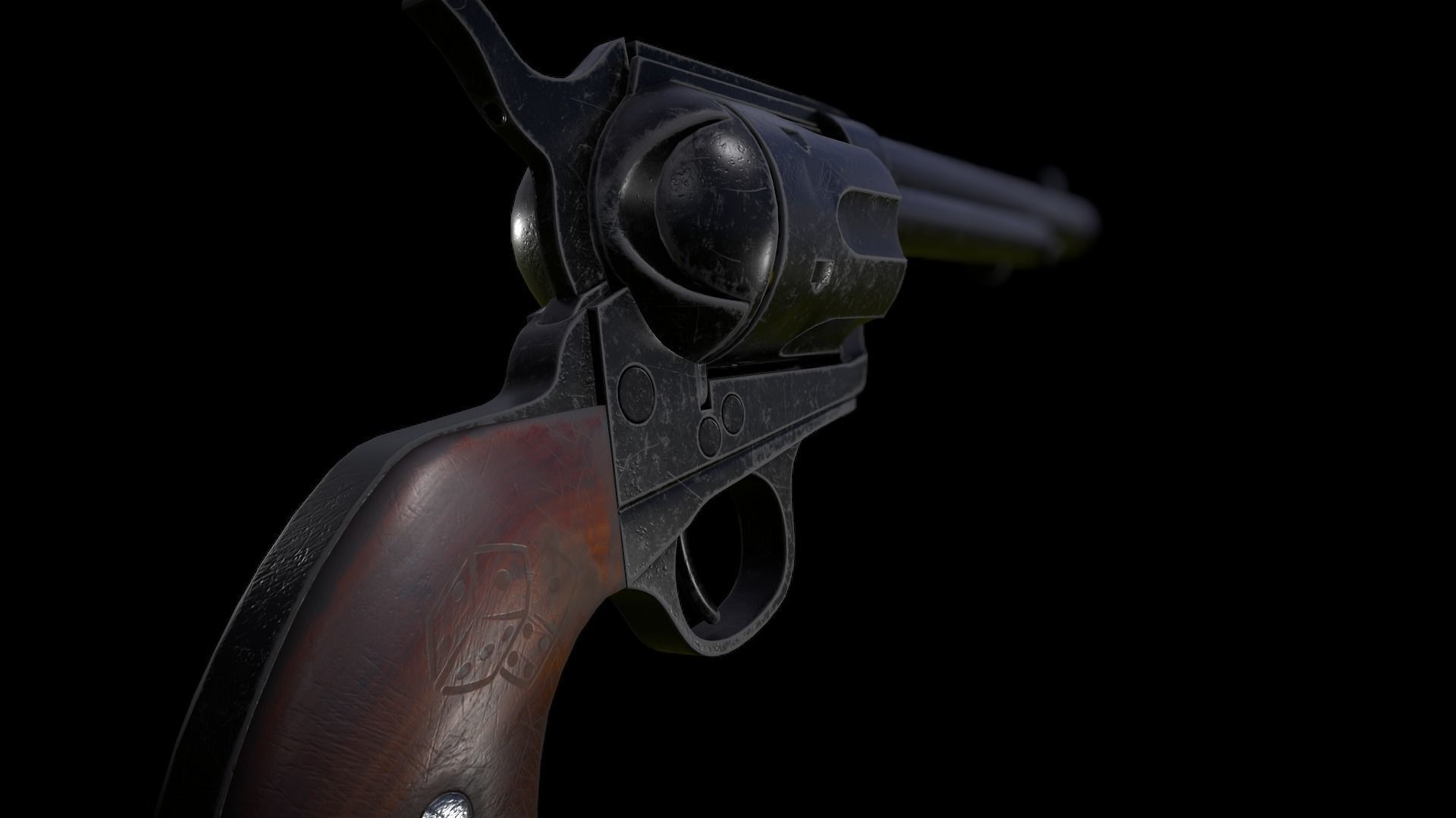 Colt M 1873 Peacemaker Low-poly 3D model_4