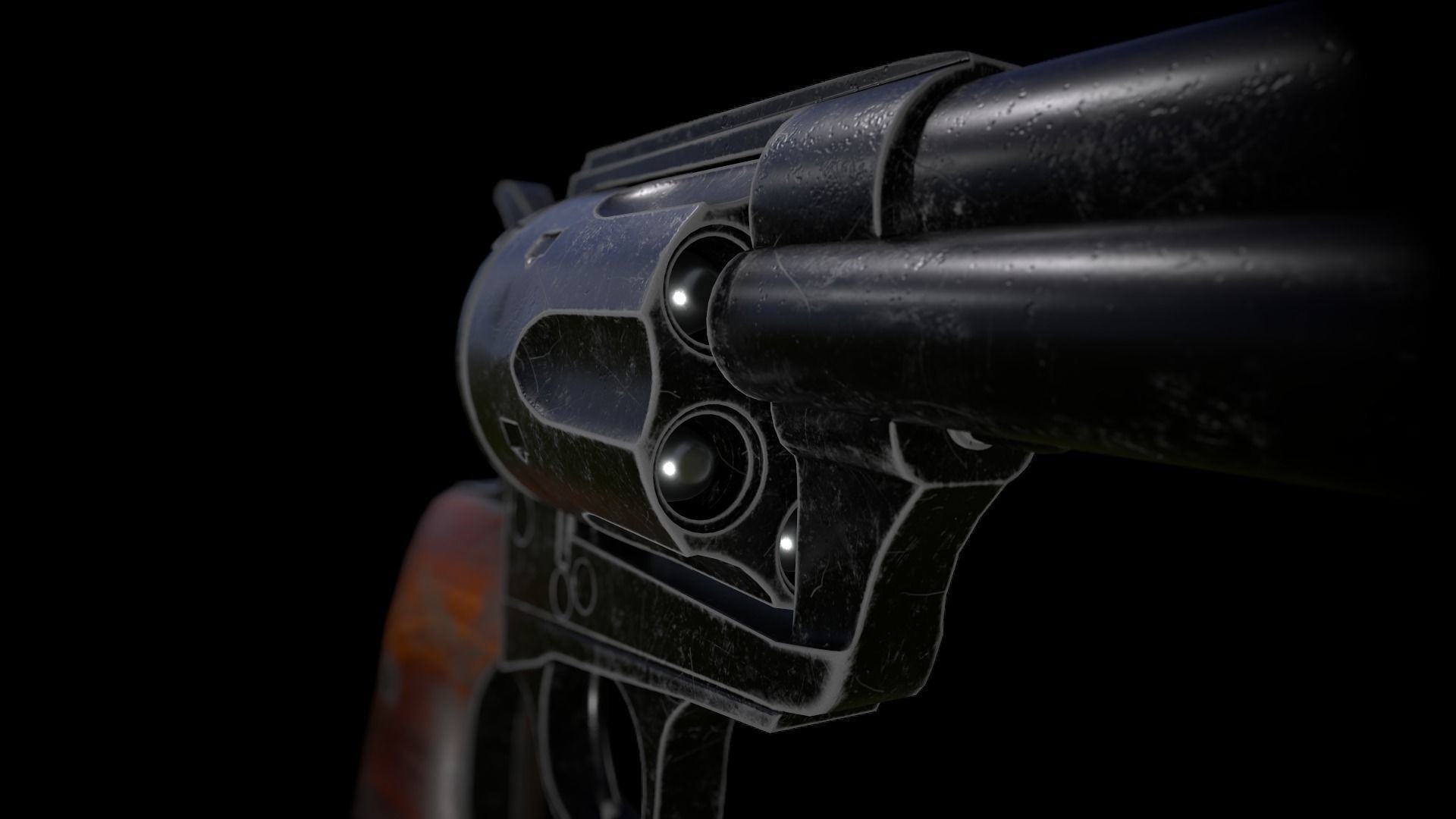 Colt M 1873 Peacemaker Low-poly 3D model_5